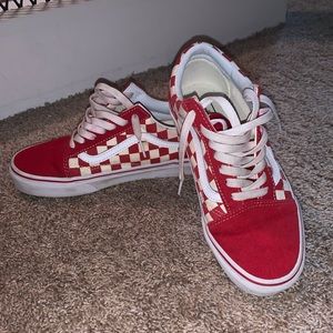 Red Checkered Vans